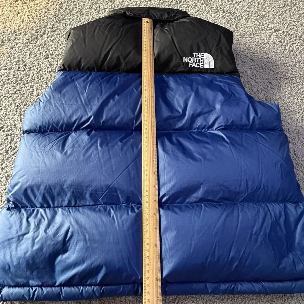 The North Face 1996 Retro Nuptse Vest Men Size Large Blue Black 700 Down NWT